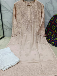High quality muslin Kurta - chikankariofficial