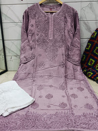 High quality muslin Kurta - chikankariofficial