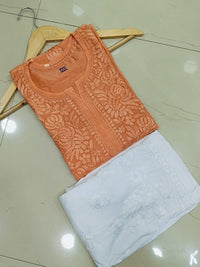 High quality muslin Kurta - chikankariofficial