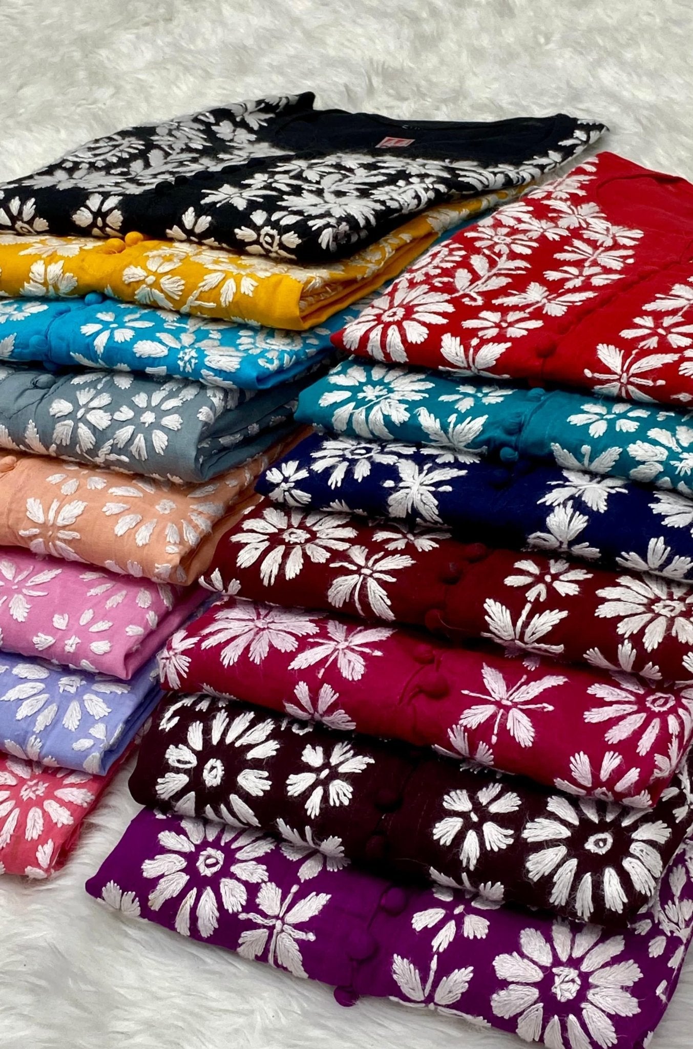 High quality pure cotton kurtis - chikankariofficial