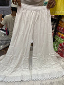 Kalidar Plazzo finest lace Handwork - chikankariofficial