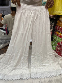 Kalidar Plazzo finest lace Handwork - chikankariofficial