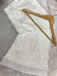 Kalidar Plazzo finest lace Handwork - chikankariofficial