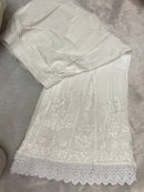 Kalidar Plazzo finest lace Handwork - chikankariofficial