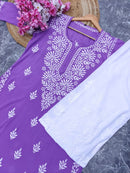 Latest Rayon Contrasting Shades Kurtis - chikankariofficial