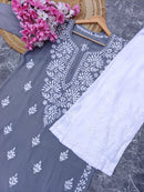 Latest Rayon Contrasting Shades Kurtis - chikankariofficial