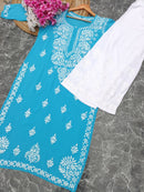 Latest Rayon Contrasting Shades Kurtis - chikankariofficial