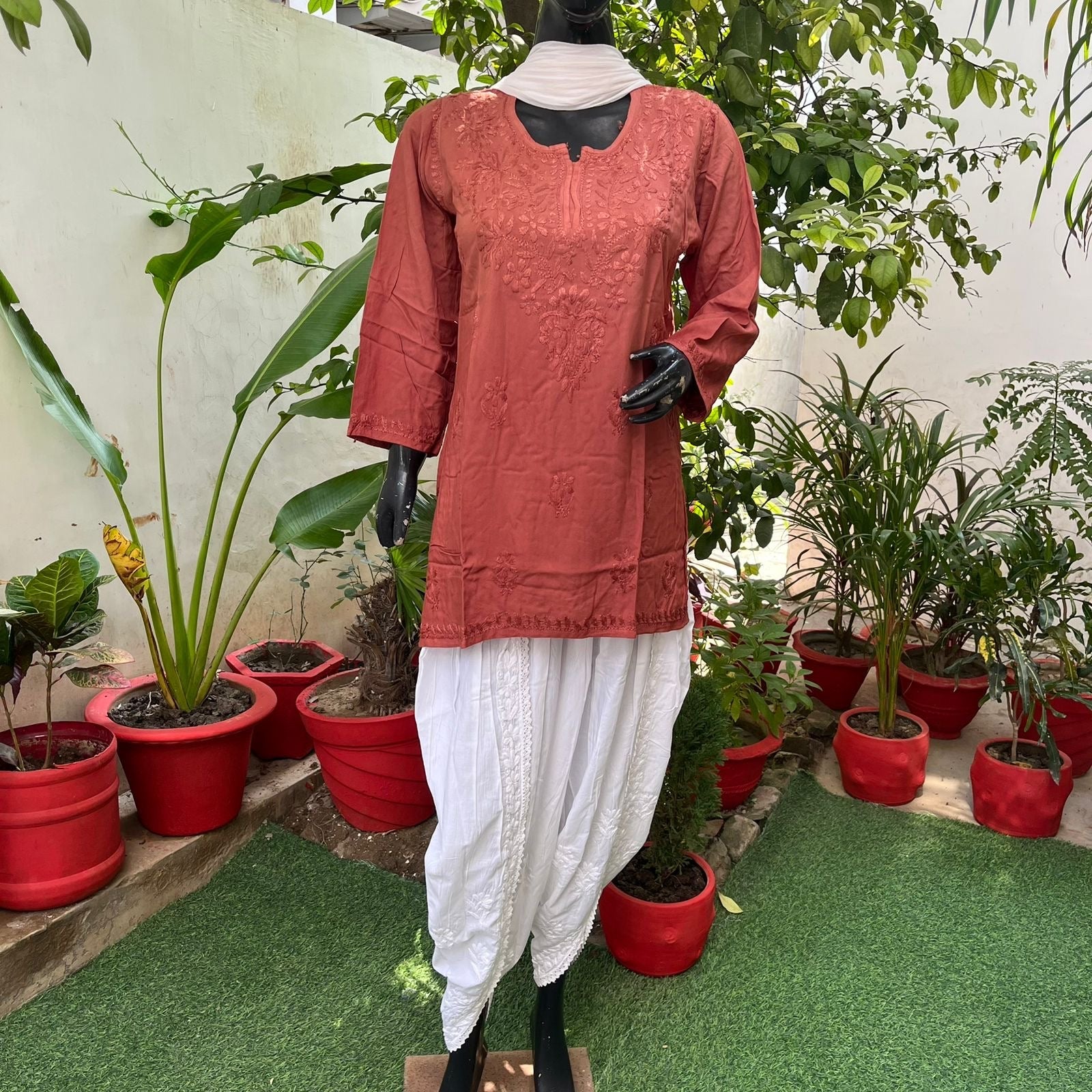 Latest Rayon Ombre Short Top - chikankariofficial