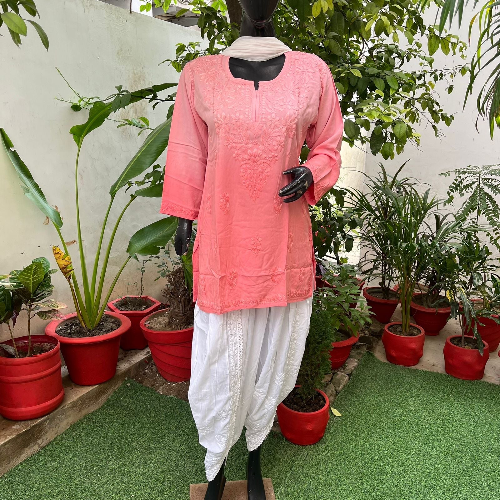 Latest Rayon Ombre Short Top - chikankariofficial