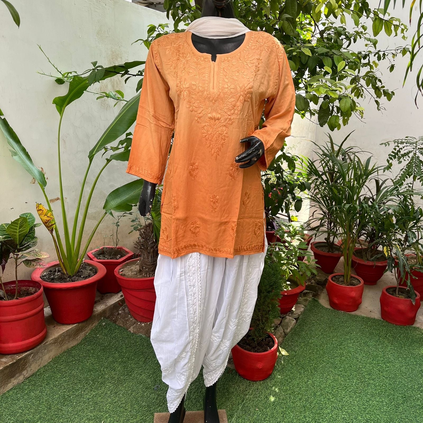 Latest Rayon Ombre Short Top - chikankariofficial