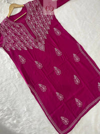 Light & Butter Soft Chikankari kurtis - chikankariofficial