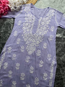 Light Shades Modal cotton kurtis - chikankariofficial