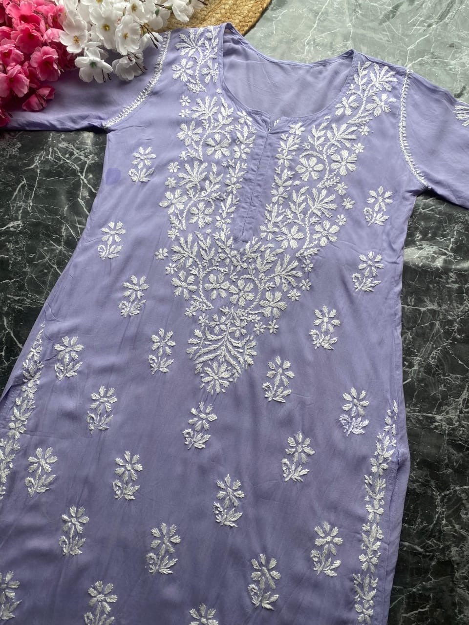 Light Shades Modal cotton kurtis - chikankariofficial