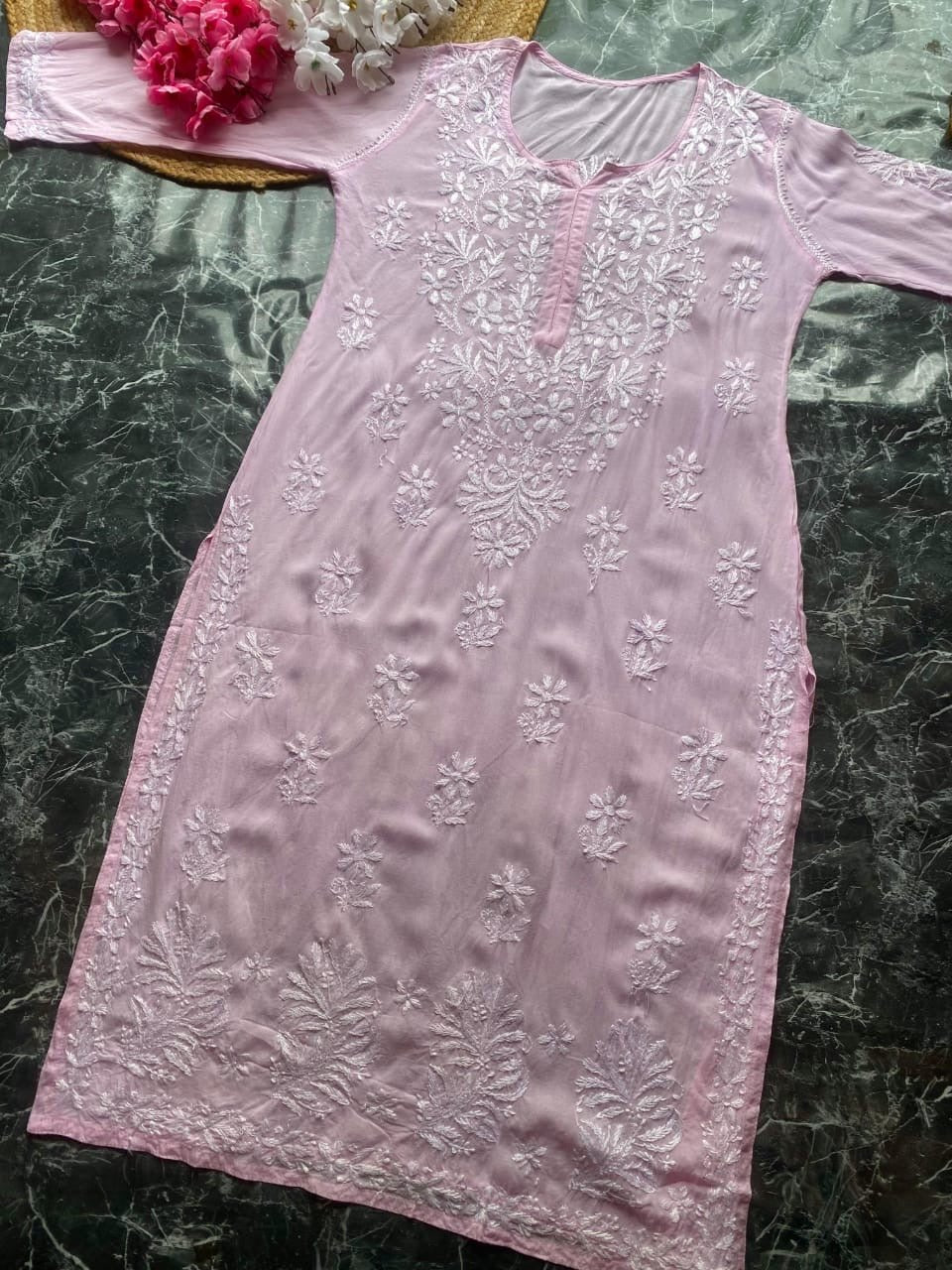 Light Shades Modal cotton kurtis - chikankariofficial