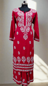 Long Chikankari Kurtis combo - Plus size - chikankariofficial