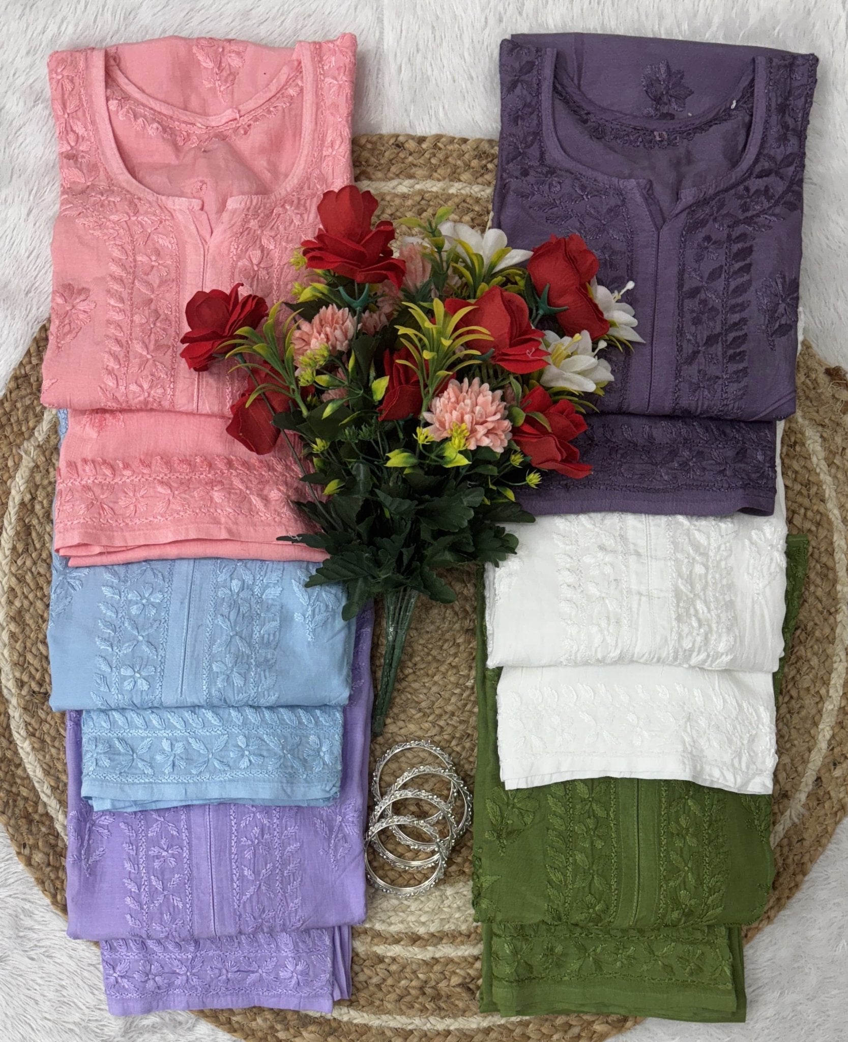 Lucknowi Ghass Patti Plazzo combo - chikankariofficial