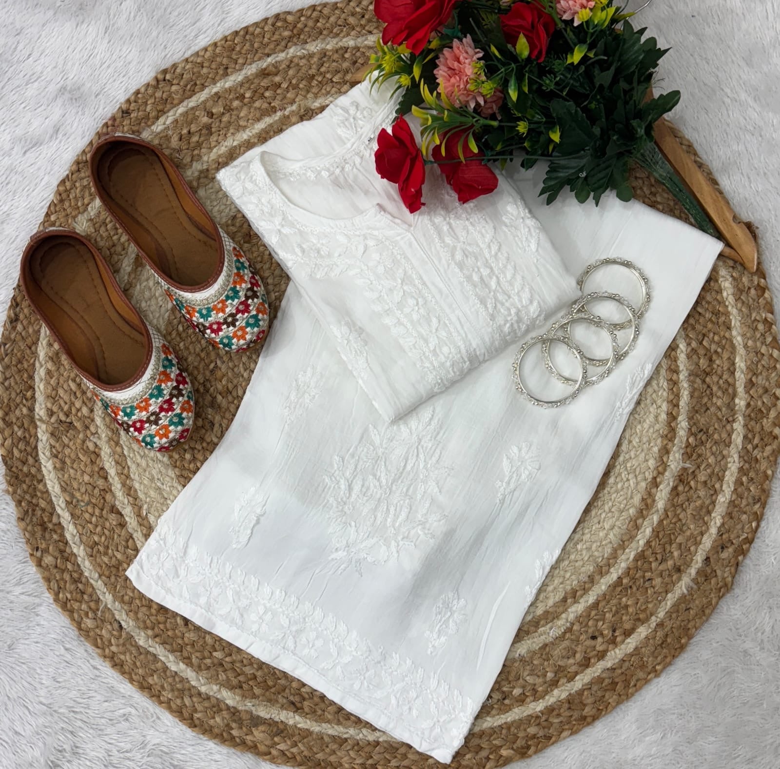 Lucknowi Ghass Patti Plazzo combo - chikankariofficial