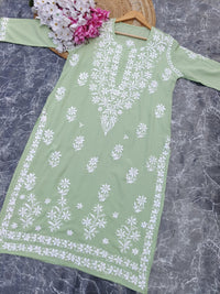 Modal Black Chikankari Kurti - chikankariofficial