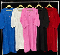 Modal cotton chikankari buta in fresh shades - chikankariofficial