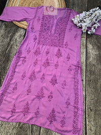 Modal Cotton Dyed Kurtis - chikankariofficial