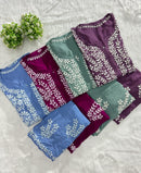 Modal Cotton New concept Chikan Combo. - chikankariofficial