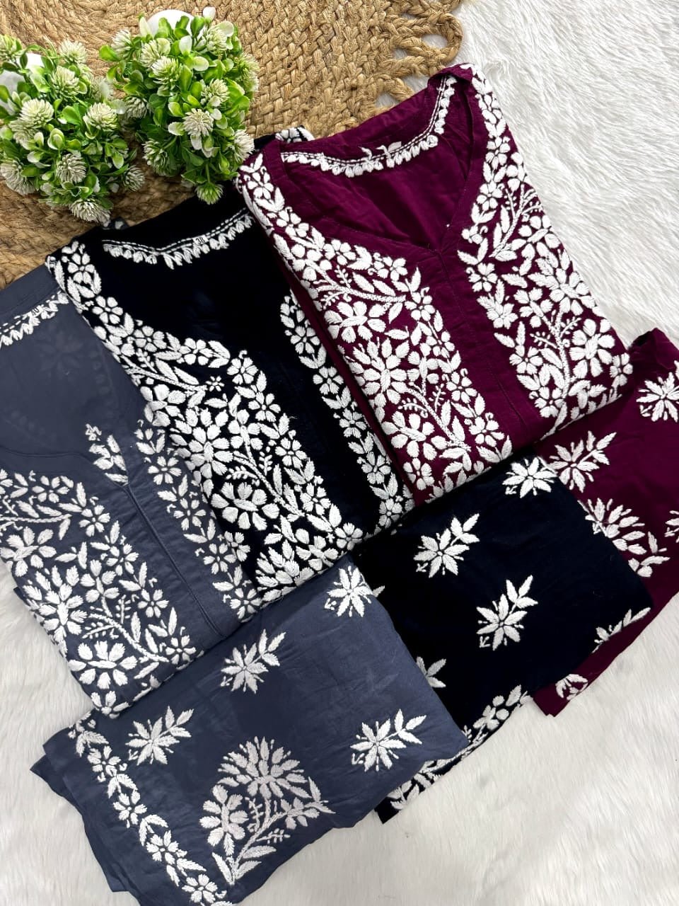 Modal plazzo Combo - chikankariofficial