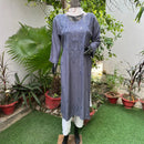 Most Demanding Straight Fit Tone to Tone Kurta With Mukaish work - chikankariofficial
