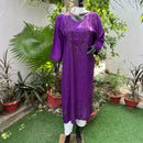 Most Demanding Straight Fit Tone to Tone Kurta With Mukaish work - chikankariofficial