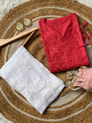 Mul Cotton Dyed Straight Angrakha with Dori - chikankariofficial