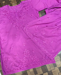 Mul Cotton Heavy Gharara set - chikankariofficial