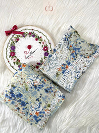 Mul Mul plazzo Printed Combo - chikankariofficial