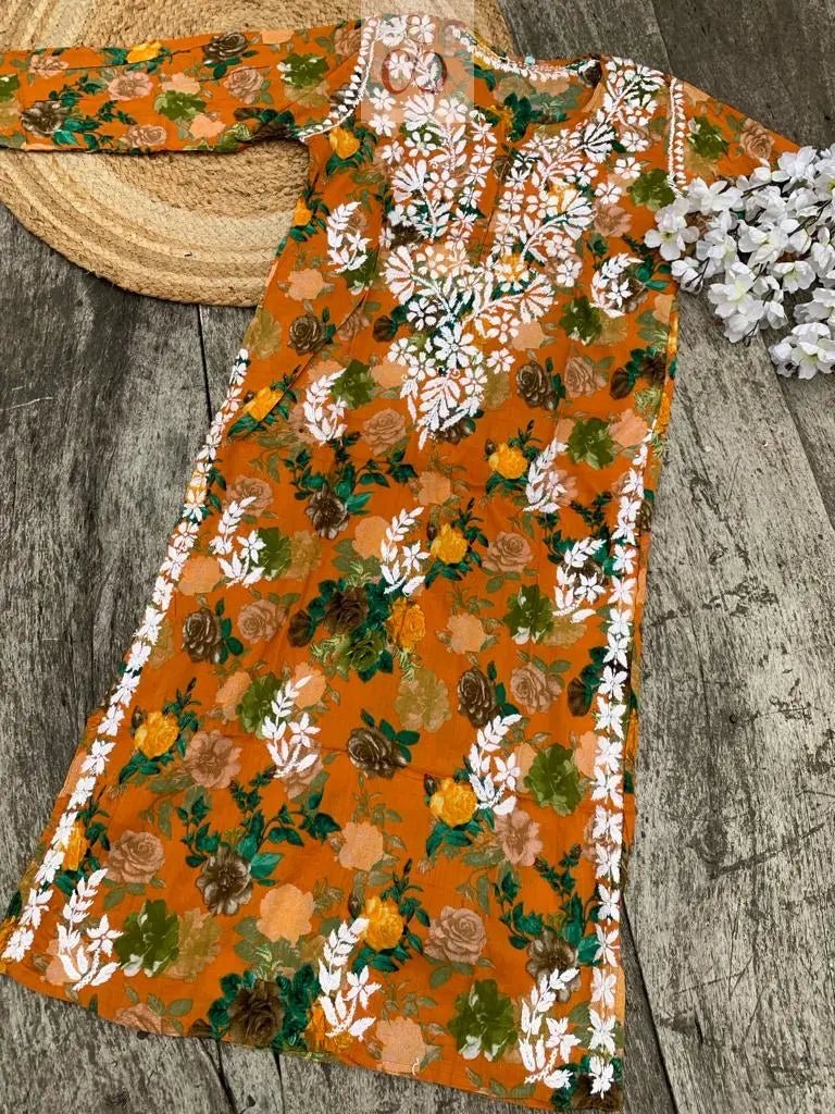 Mul Mul printed Kurta - chikankariofficial