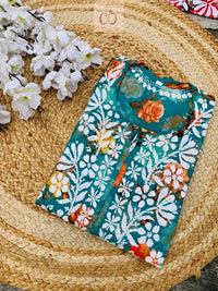 Mul Mul printed Kurta - chikankariofficial