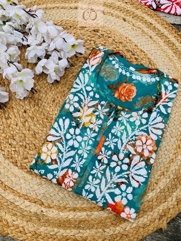 Mul Mul printed Kurta - chikankariofficial
