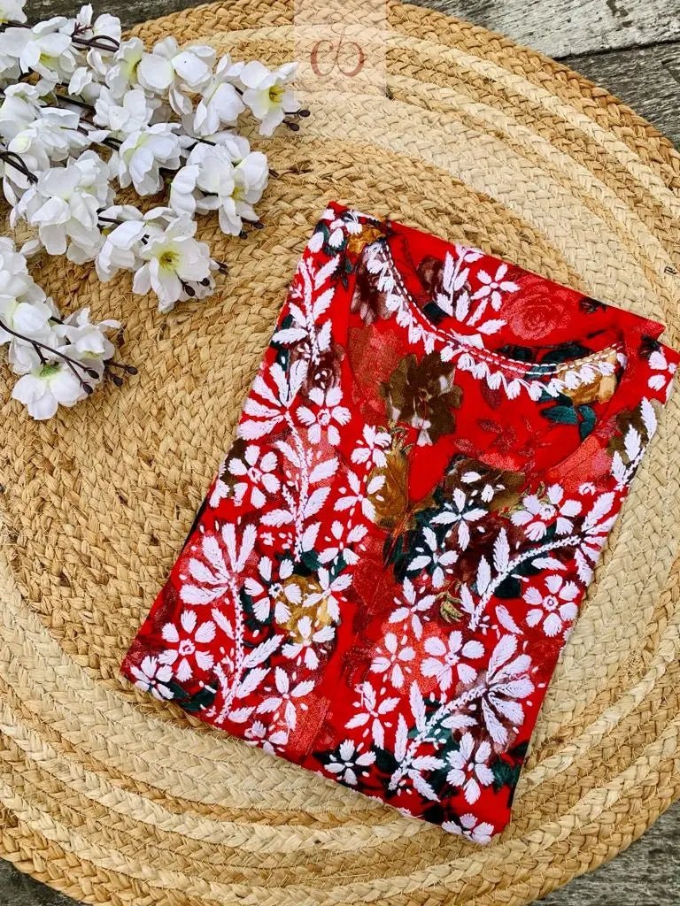 Mul Mul printed Kurta - chikankariofficial