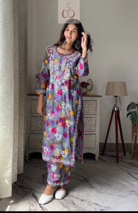 Mul new Concept Kurti Plazzo Combo.. - chikankariofficial