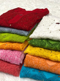 Muqaish work Chikankari Essential Kurtis with matching inner ( Alee Special ) - chikankariofficial