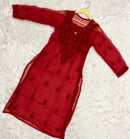 Muqaish work Chikankari Essential Kurtis with matching inner ( Alee Special ) - chikankariofficial