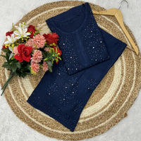 Muqaish work Rayon Co ord - chikankariofficial