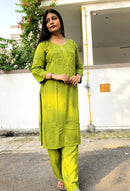 Muqaish work Rayon Co ord - chikankariofficial