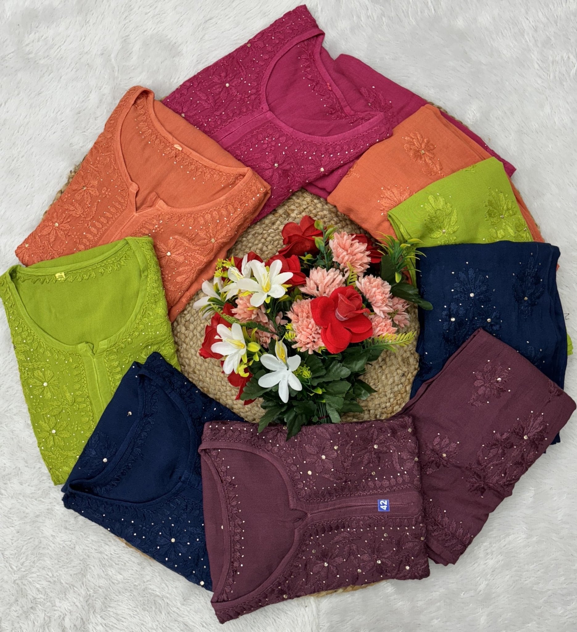 Muqaish work Rayon Co ord - chikankariofficial