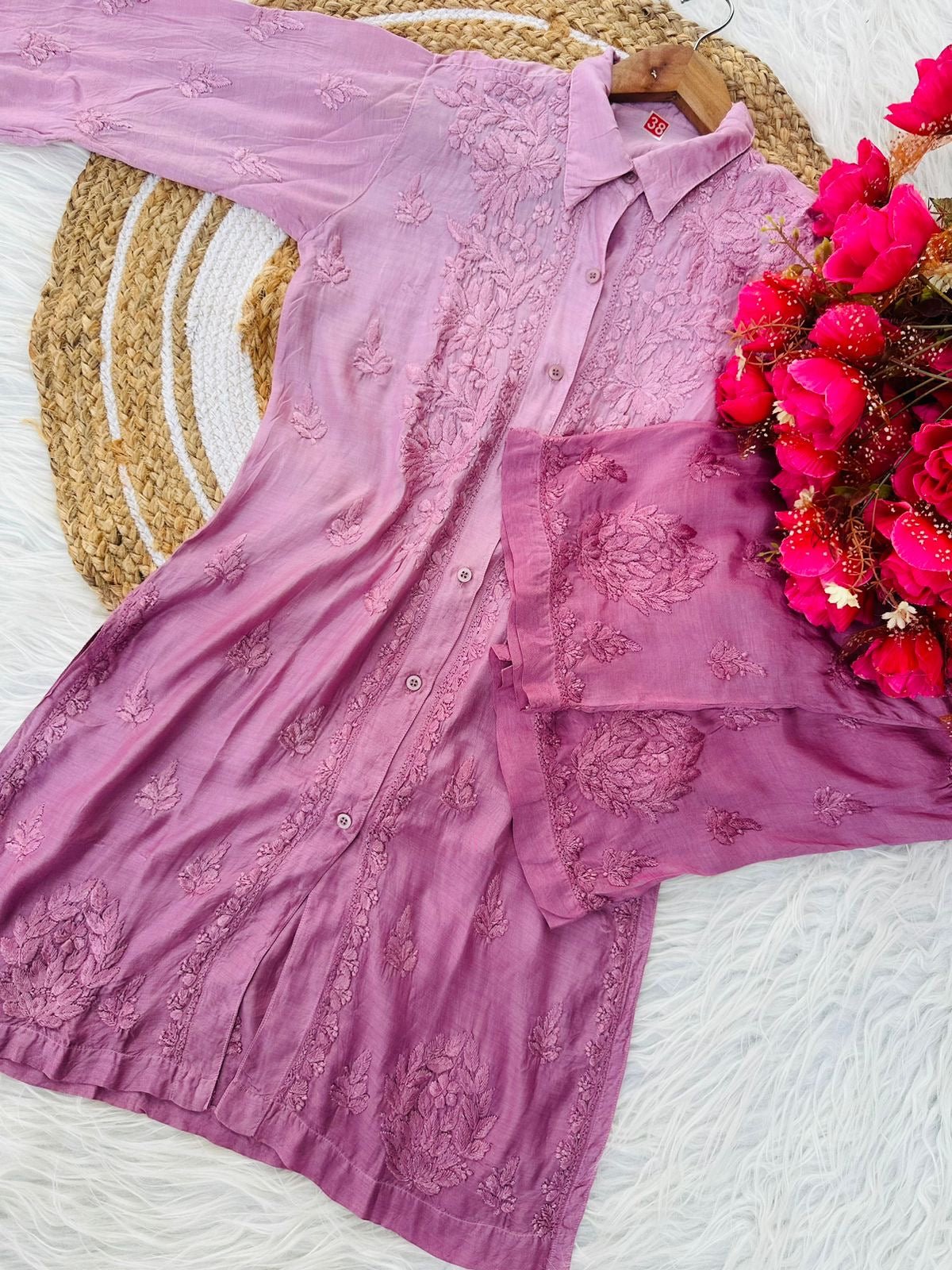 Muslin Co ord Set with Pockets - chikankariofficial