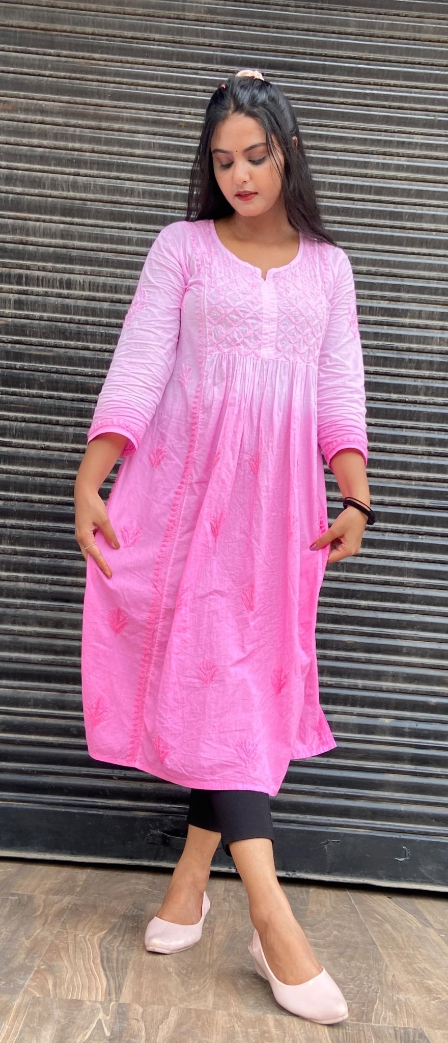 Nyra cut Cotton Dual shade kurti