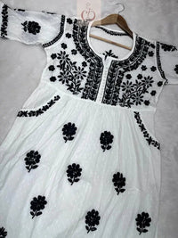 Nyra Gown Dobby Cotton - chikankariofficial