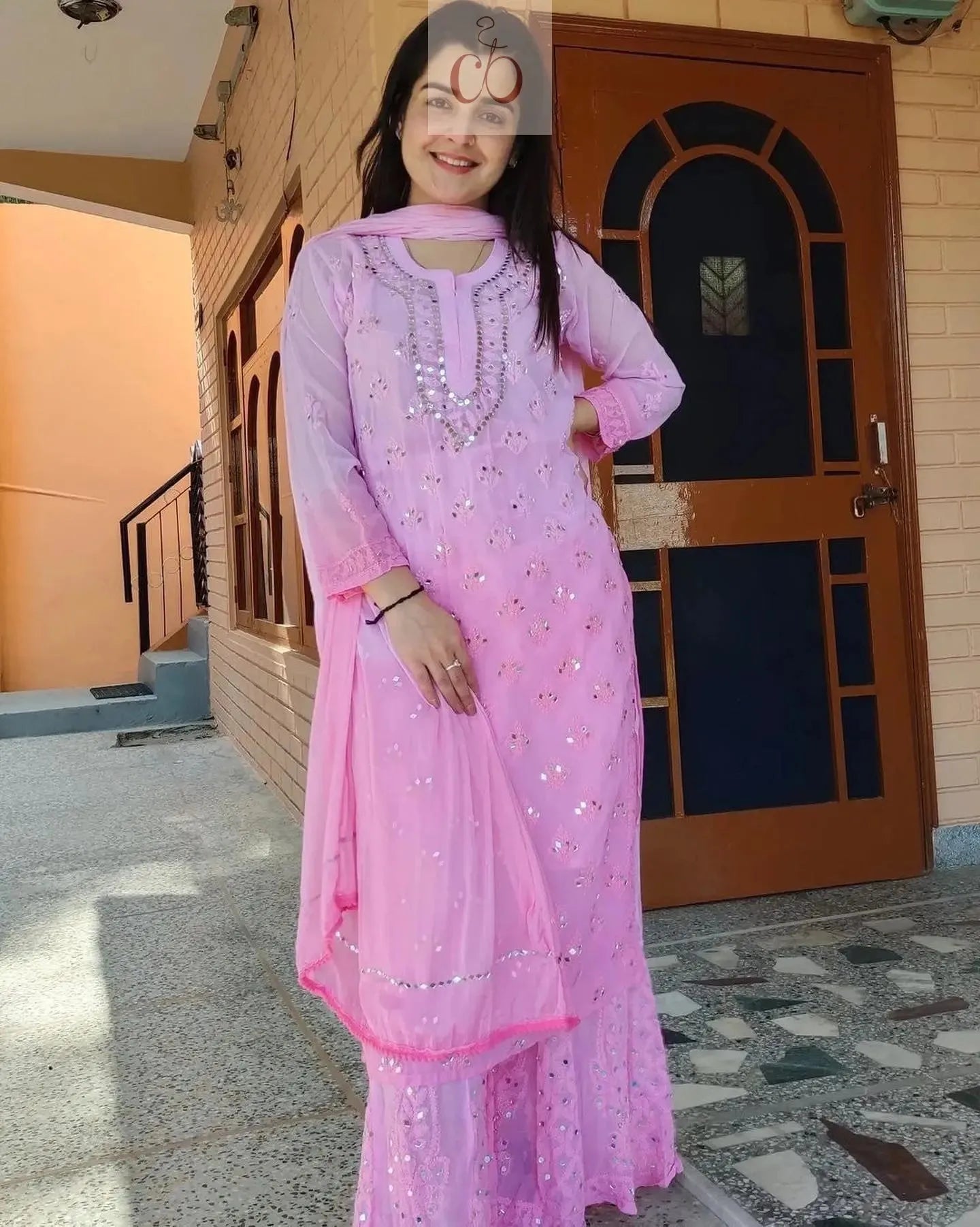 Ombre 4pc Mirror Set ( Most Loved ) Aryanshi Special - chikankariofficial