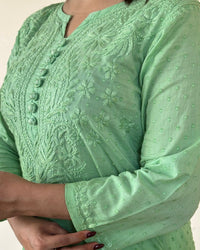 Ombre Dyed Dobby cotton Kurtis - chikankariofficial