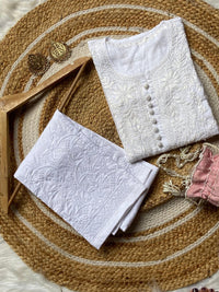 Ombre Dyed Dobby cotton Kurtis - chikankariofficial