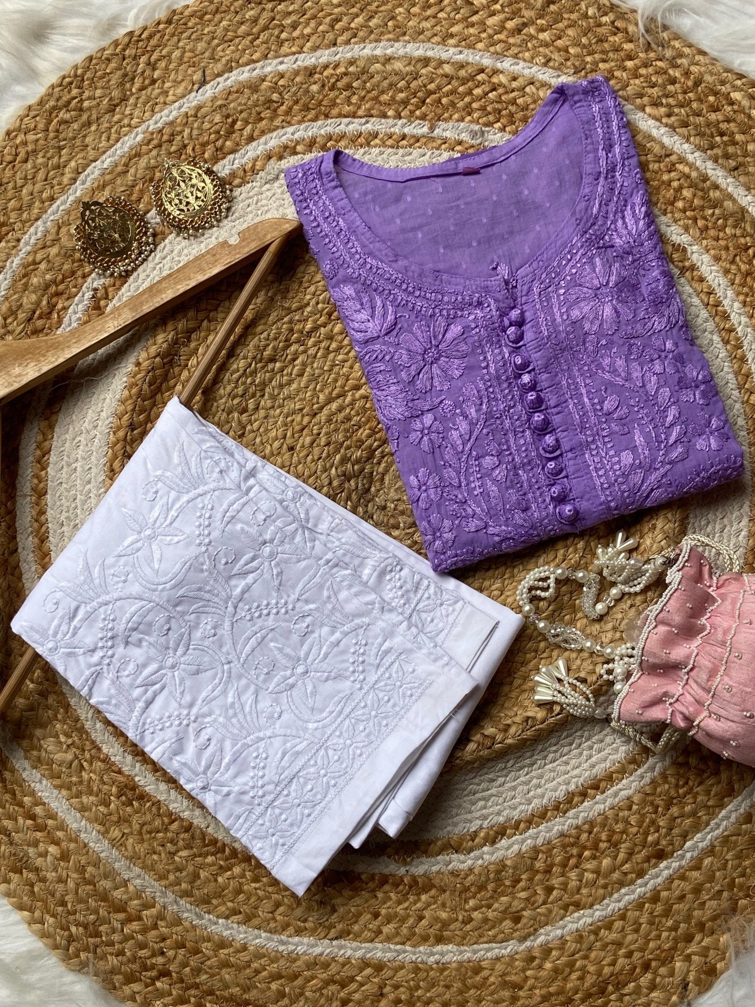 Ombre Dyed Dobby cotton Kurtis - chikankariofficial