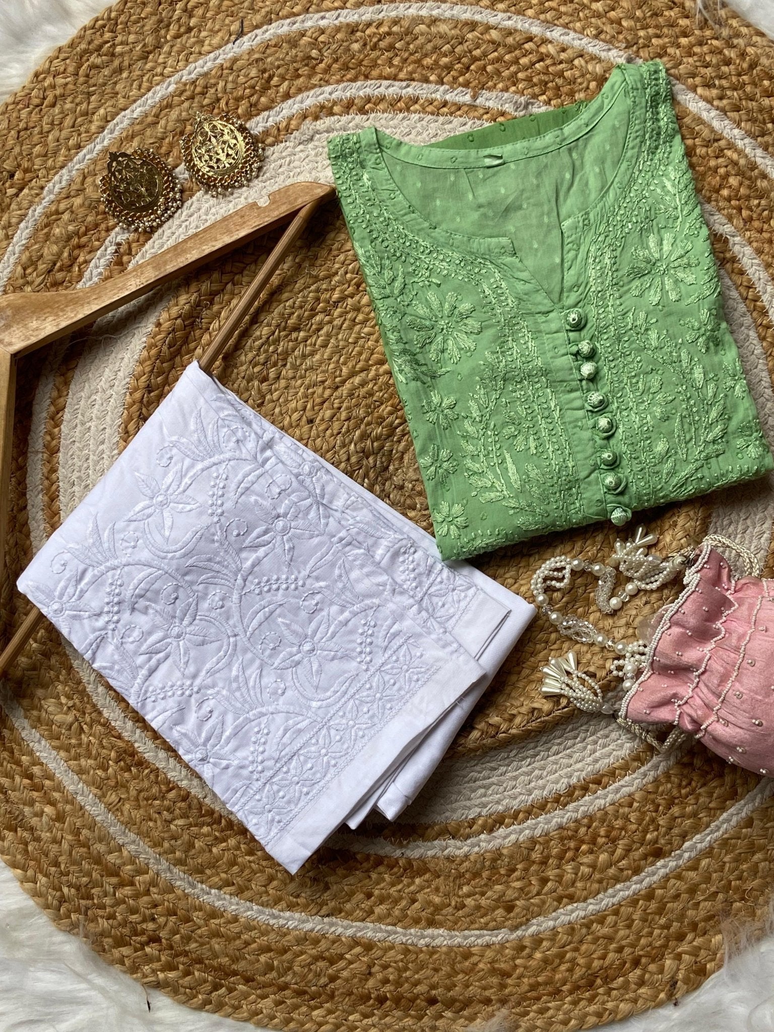 Ombre Dyed Dobby cotton Kurtis - chikankariofficial