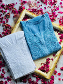 Ombre rose modal kurtis - chikankariofficial